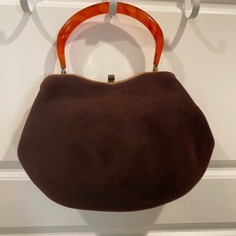 Rare Empress fedora wool felt 60s bag